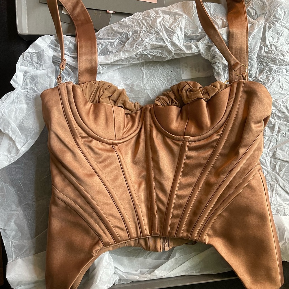 House of CB livia corset/brown. Never worn before